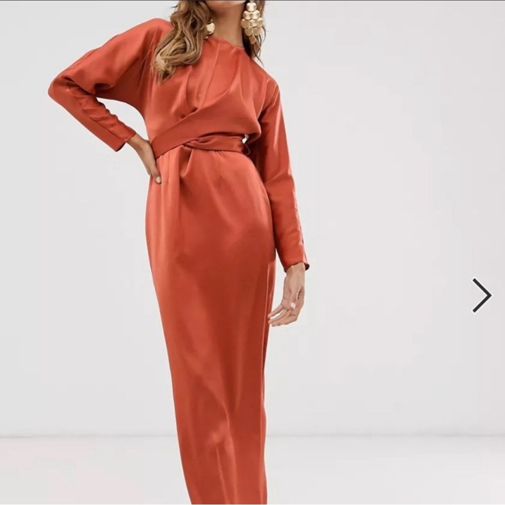ASOS Design Maxi Dress with Batwing Sleeve - Size 8
